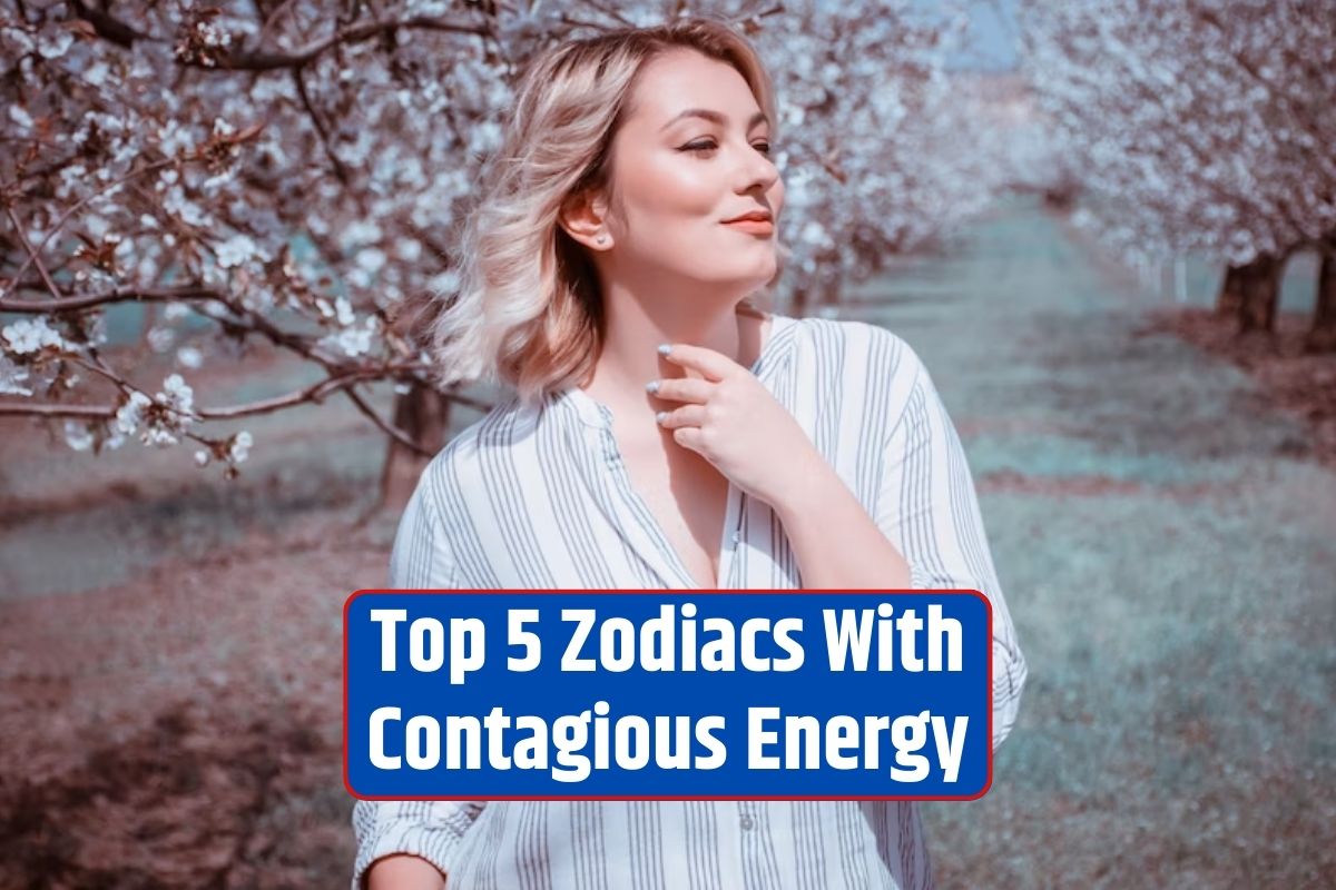 Zodiac signs, contagious energy, positive mindset, enthusiasm, magnetic personality, vibrant personalities, uplifting atmosphere,